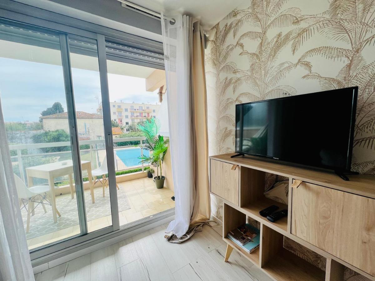 Les Palmiers - Appartement Avec Piscine Proche Plages - Wifi Et Clim Antibes Esterno foto