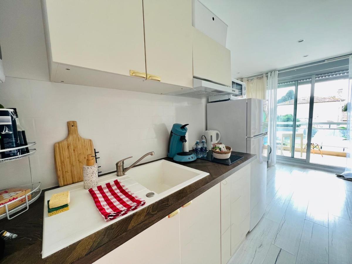 Les Palmiers - Appartement Avec Piscine Proche Plages - Wifi Et Clim Antibes Esterno foto