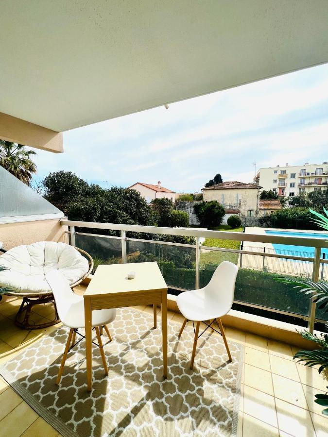 Les Palmiers - Appartement Avec Piscine Proche Plages - Wifi Et Clim Antibes Esterno foto