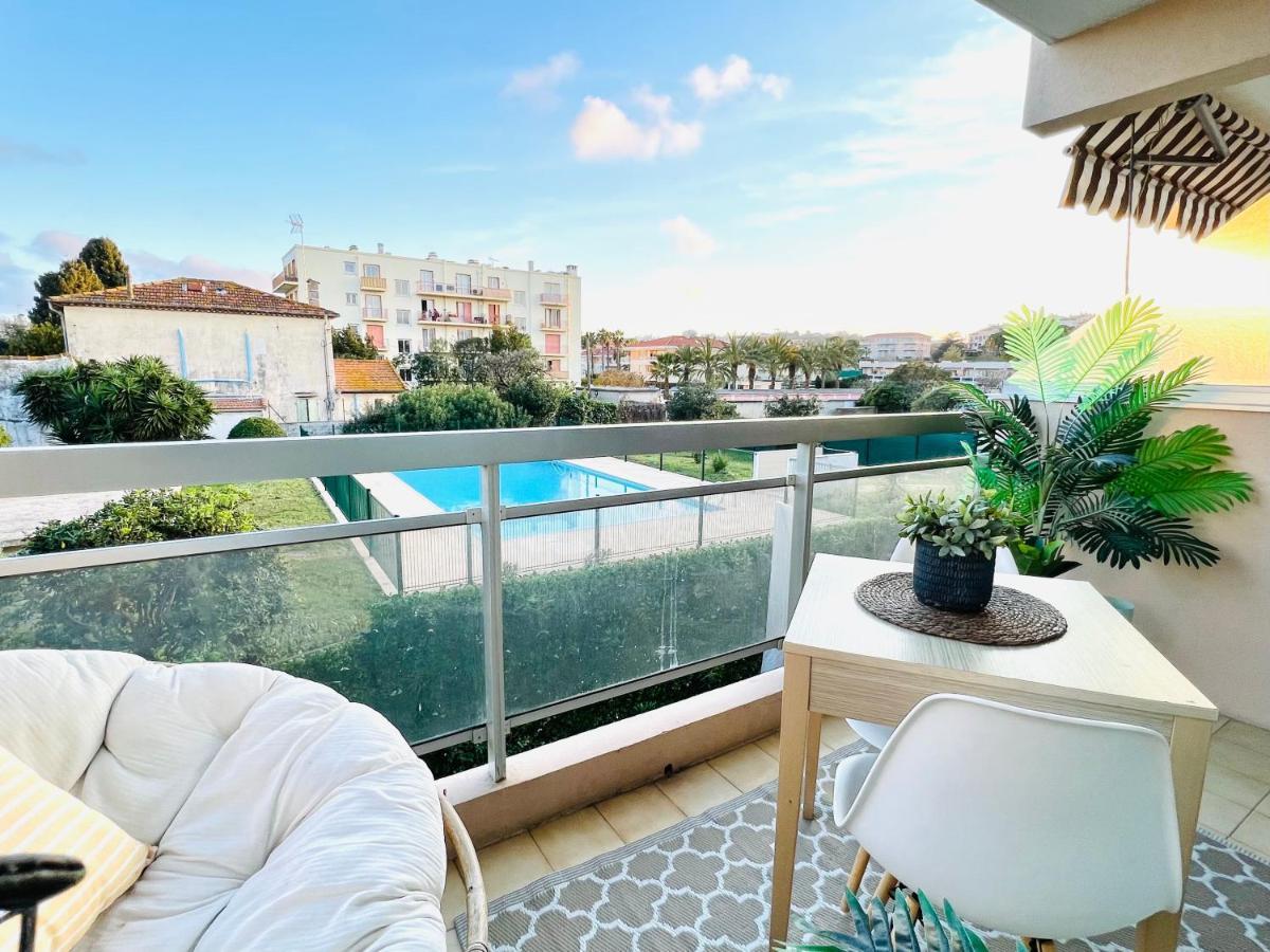 Les Palmiers - Appartement Avec Piscine Proche Plages - Wifi Et Clim Antibes Esterno foto
